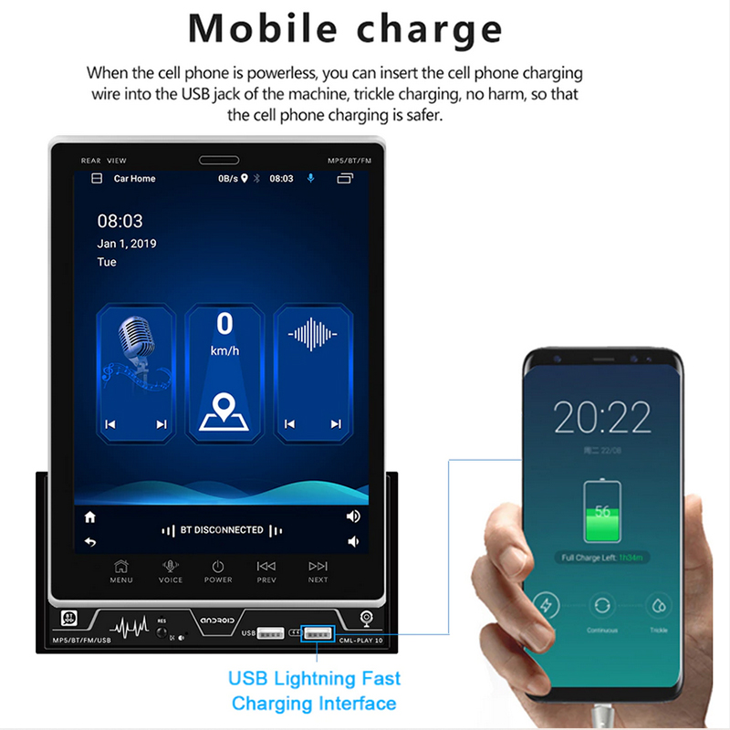 Multimedia Android 10 Ελληνικό GPS & Menu 9,5